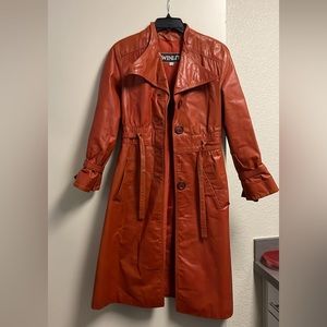 WINLIT Leather Trench Coat